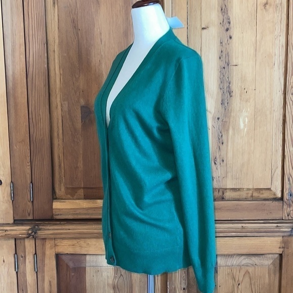 NWT J. Crew Green cotton/wool blend button down Cardiga… - Picture 6 of 8
